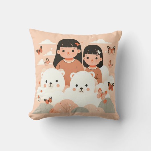 Coussin Les oursons de Cloudland (Recto)