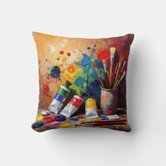 Coussin Les outils de l'imagination – Art de l'espace de t (Recto)