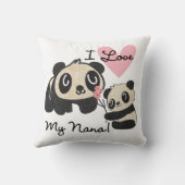 Coussin Les pandas I aiment ma Nana (Verso)