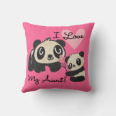 Coussin Les pandas I aiment ma tante (Verso)