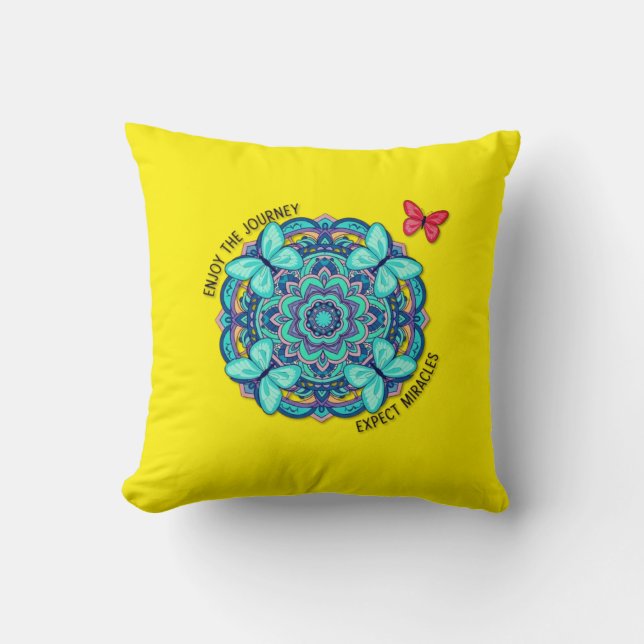 Coussin Les papillons aiment le voyage (Recto)