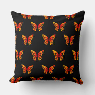 Coussin Les papillons rouges par le gardien.