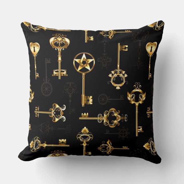 Coussin Les Patters de Seamless avec Golden Keys (Recto)