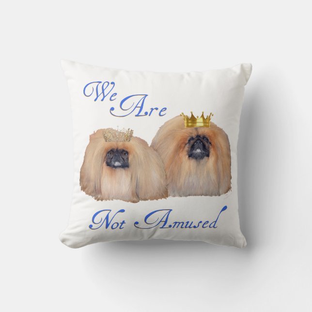 Coussin Les Pékinois ne sont pas amusés (Recto)