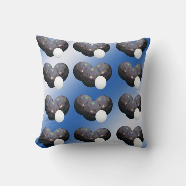 Coussin Les Pelouses Bleues Et Blanches, (Recto)