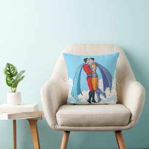 Coussin Les personnages de Slipperyjoe's deux super-héros