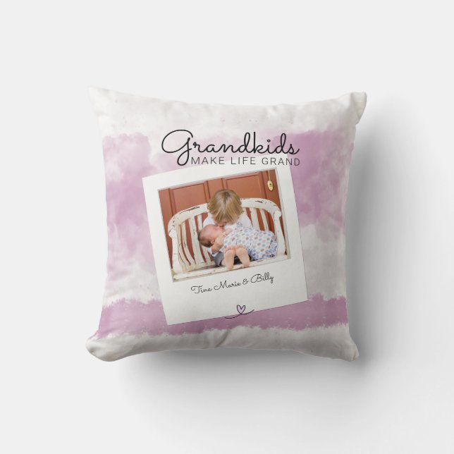 Coussin Les petits-enfants font la vie des grands-enfants  (Recto)