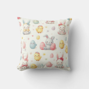 Coussin Les Petits Poussins et Lapins