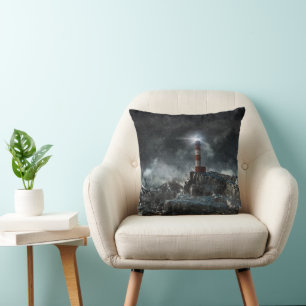 Coussin Les phares   Phare dans la tempête