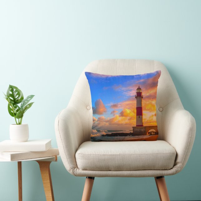 Coussin Les phares | Phare d'Itapuã Brésil (Chaise)