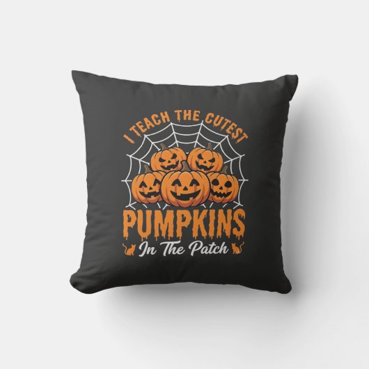 Coussin Les plus mignons citrouilles dans le patch profess (Recto)