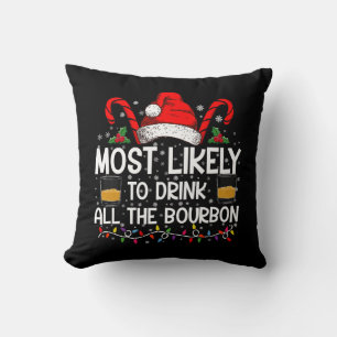 Coussin Les Plus Susceptibles De Boire Tout Le Noël Bourbo