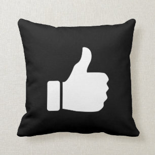 Coussin Les pouces lèvent le carreau de pictogramme