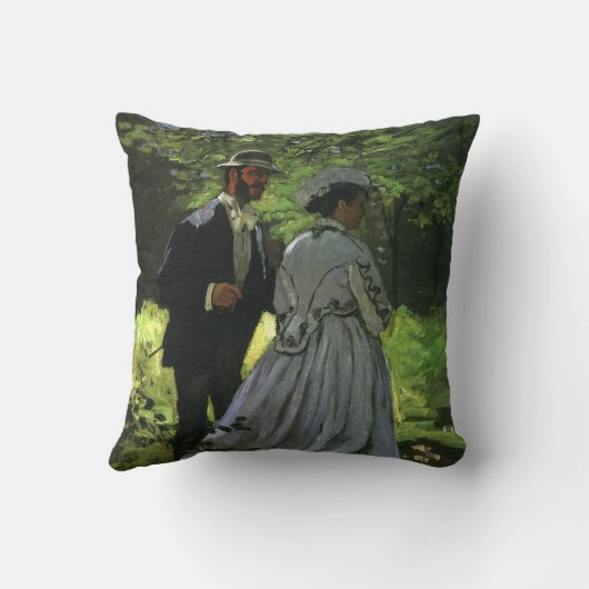 Coussin Les Promeneurs, alias Les Flâneurs par Claude Mone (Verso)