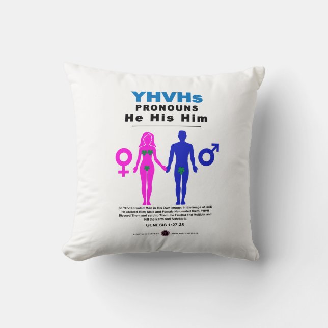 Coussin Les pronouns du YHVH (Recto)