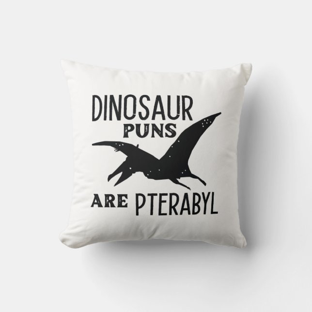 Coussin Les Puns De Dinosaure Sont Ptérabyle (Recto)