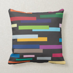 Coussin Les rayures de l'Américain Mojo de couleur se