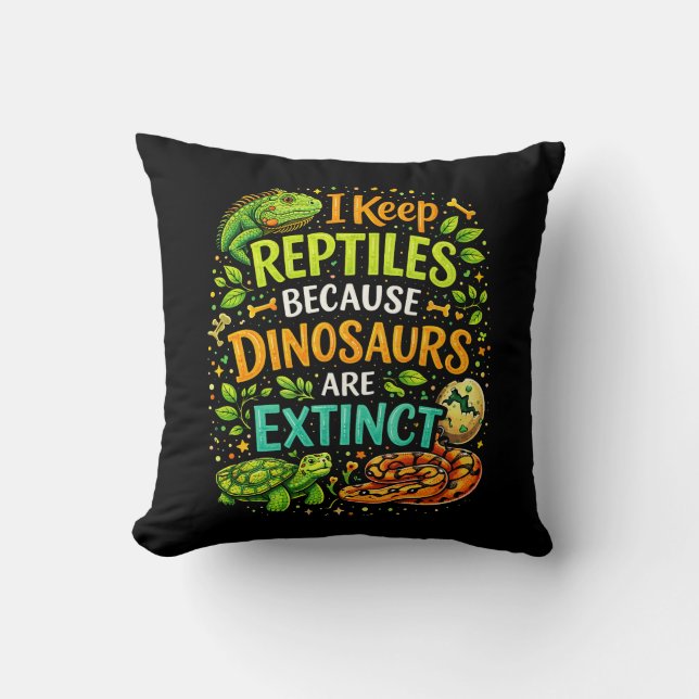 Coussin Les reptiles règnent (Recto)