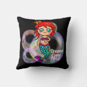 Coussin Les rêves deviennent de vraies sirènes mignonnes p (Verso)