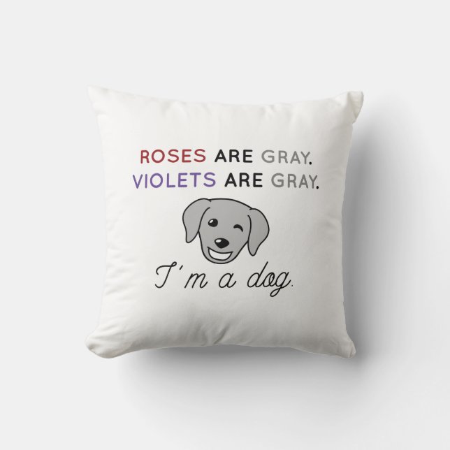 Coussin Les roses sont gris (Recto)