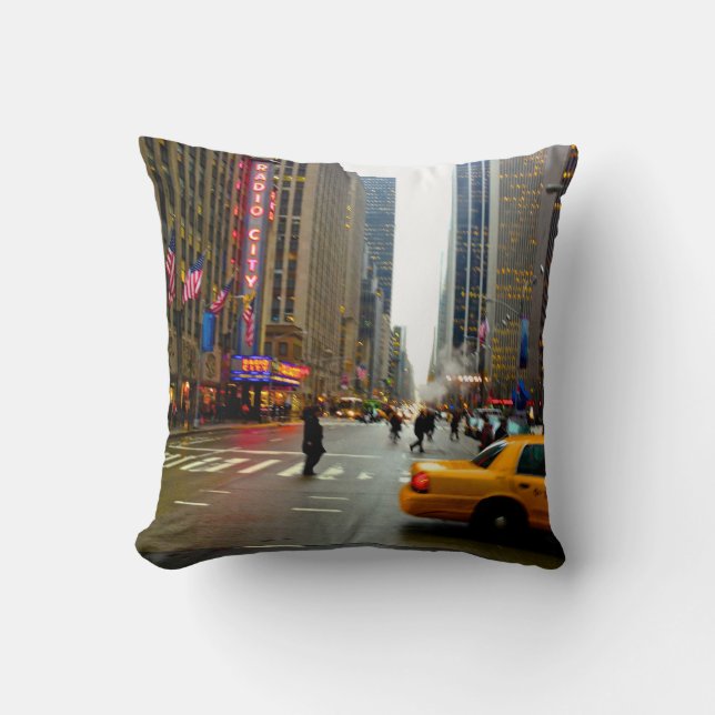 Coussin Les rues de NYC (Recto)