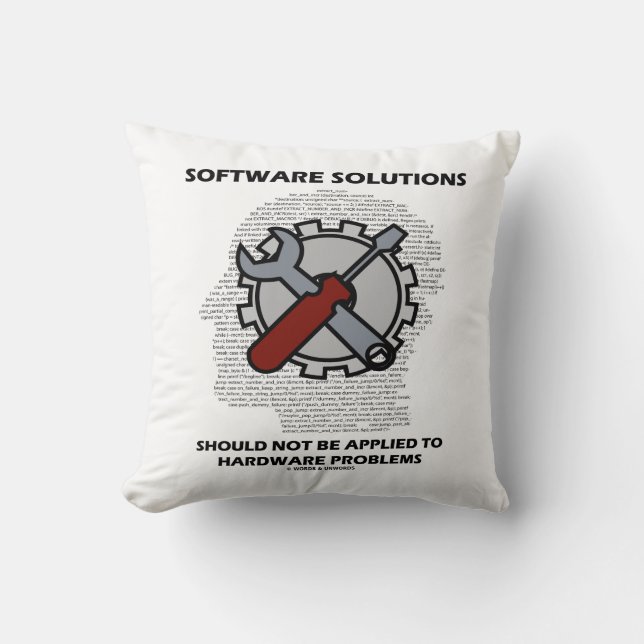 Coussin Les solutions logicielles ne doivent pas être appl (Recto)
