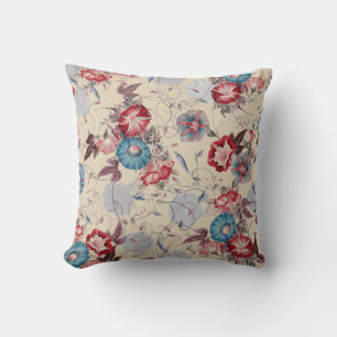 Coussin Les souvenirs du matin japonais Fleur Motif beige