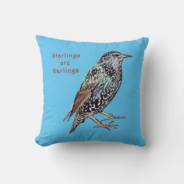 Coussin Les Starlings Sont Des Darlings (Recto)