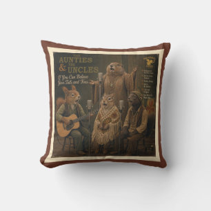 Coussin Les Tantes et les Oncles : une parodie