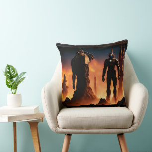 Coussin Les Titans d'Arkeros, concept artistique par Xzend