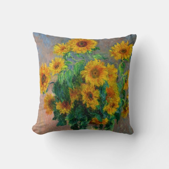 Coussin Les tournesols Monet (Recto)