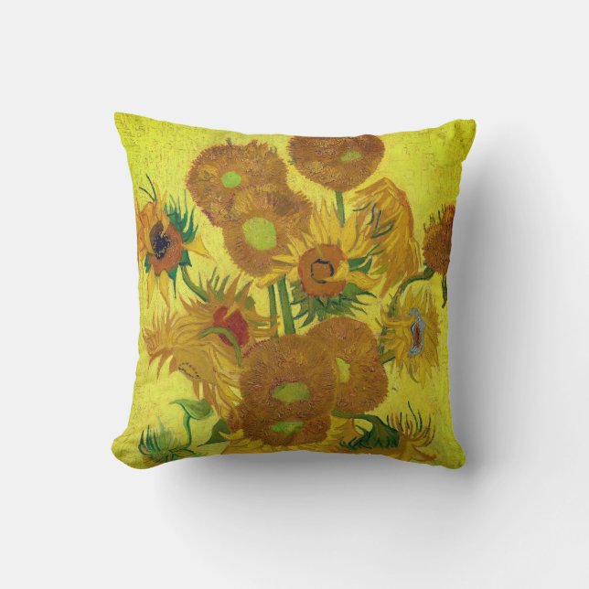 Coussin Les Tournesols Vintages de Van Gogh (Recto)