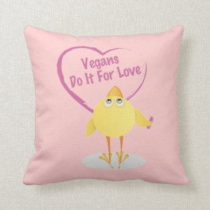Coussin Les végétaliens le font pour l'amour