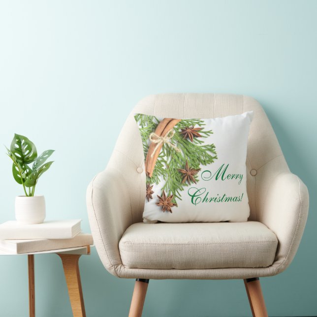 Coussin Les verts de Noël et les choses Jeter l'oreiller (Chaise)