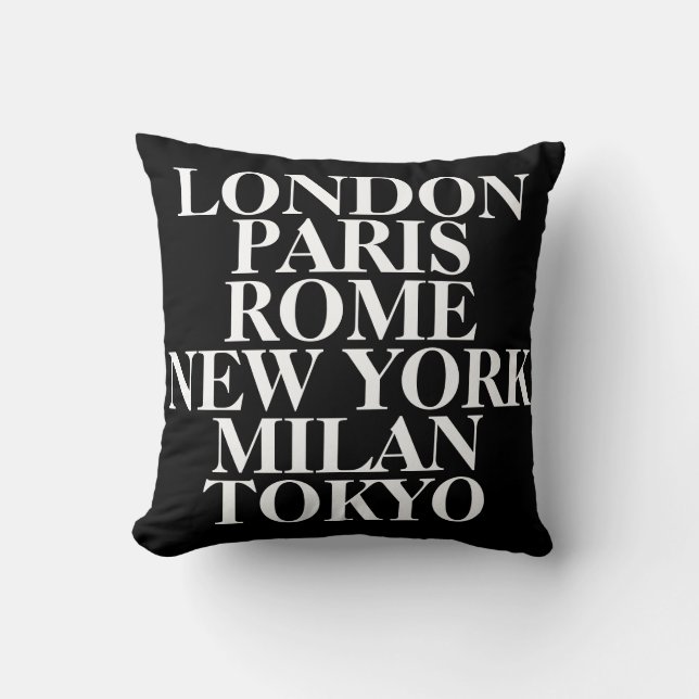 Coussin Les villes du monde (Recto)