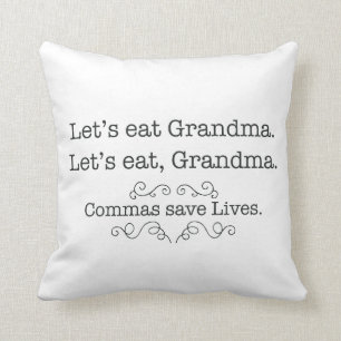 Coussin Les virgules sauvent les vies