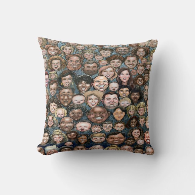 Coussin Les visages de l'humanité (Recto)