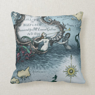 Coussin Les voyages de Gulliver par Jonathan Swift