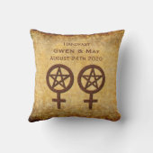 Coussin lesbien de cadeau de Handfasting de (Verso)