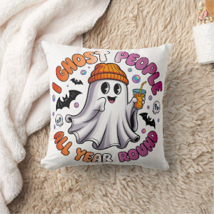 Coussin Lesbienne drôle d'Halloween – Je hante les gens