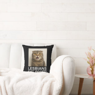 Coussin Lesbiennes Mangent Quoi de Drôle