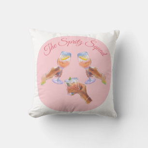 Coussin L'escouade Spritz Équipe nuptiale de la fête de