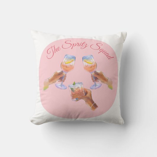 Coussin L'escouade Spritz | Équipe nuptiale de la fête de (Recto)