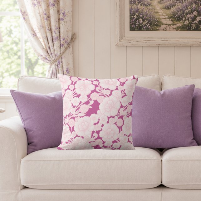 Coussin Leslie 💗 Fleur Baroque Rose (Créateur téléchargé)