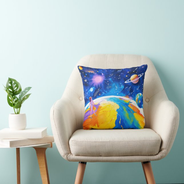 Coussin l'espace animé par la musique (Chaise)