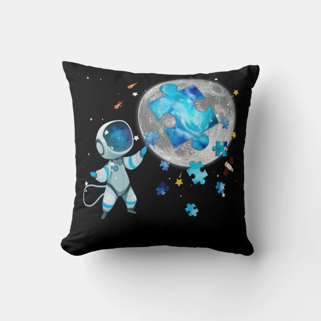 Coussin L'Espace De sensibilisation sur l'autisme Étoffe L (Recto)