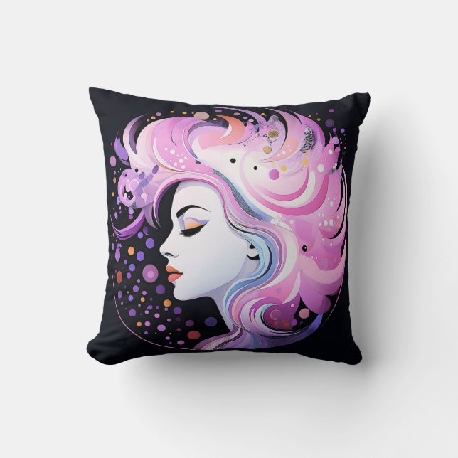Coussin "L'essence de l'élégance" Beauté des femmes (Recto)