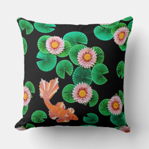 Coussin L'étang de carpes en papier