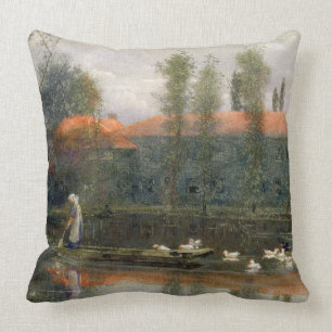 Coussin L'étang de William Morris travaille à l'abbaye de