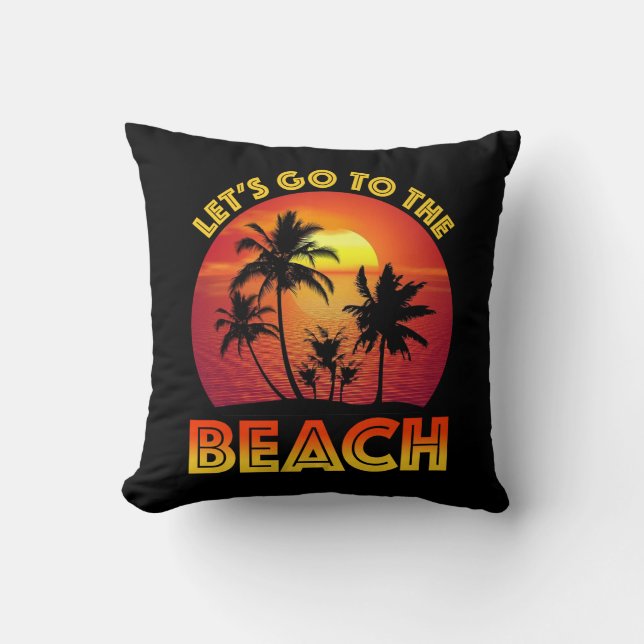 Coussin Let's Go To The Beach (Recto)